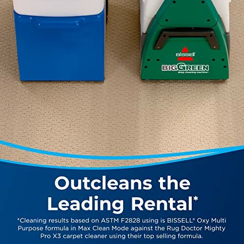 Bissell Big Green carpet cleaner outcleans leading rental.