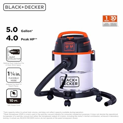 BLACK+DECKER 5 Gallon Shop Vacuum