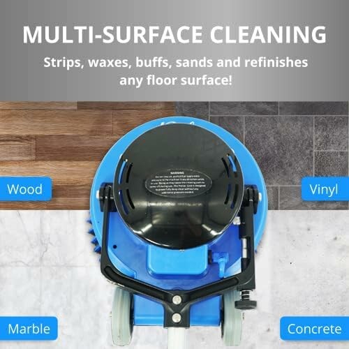 Multi-surface floor cleaner with wood, marble, vinyl, and concrete surfaces.