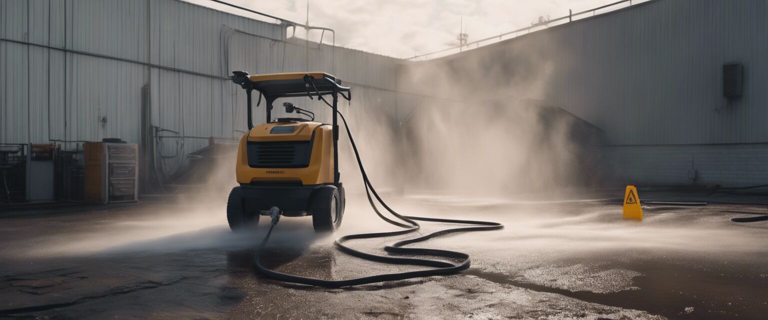 Industrial site pressure washing