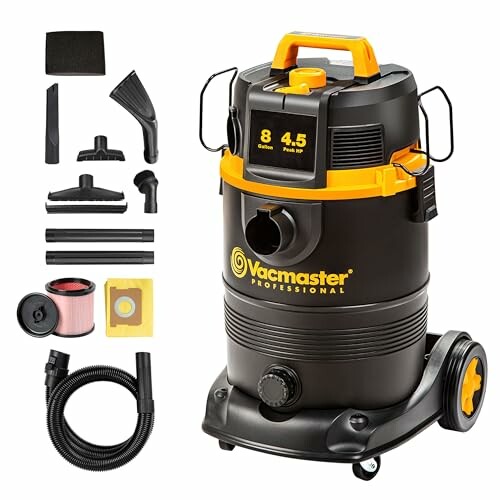 Vacmaster Professional wet-dry vacuum with accessories.