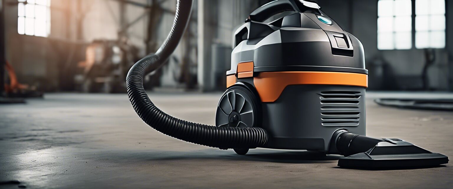 Heavy-duty vacuum cleaner in action